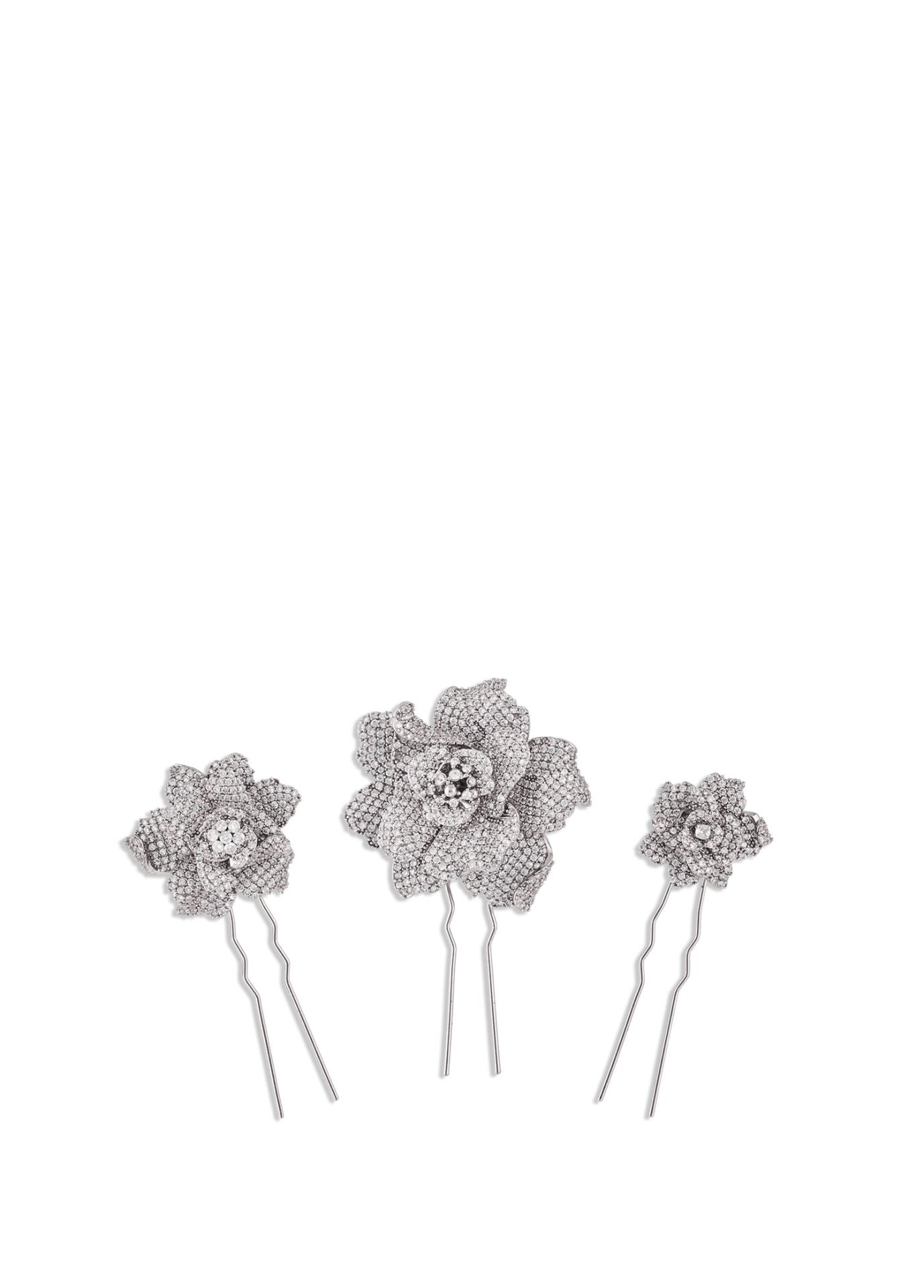 Raja Pin Toka Set antik gümüş