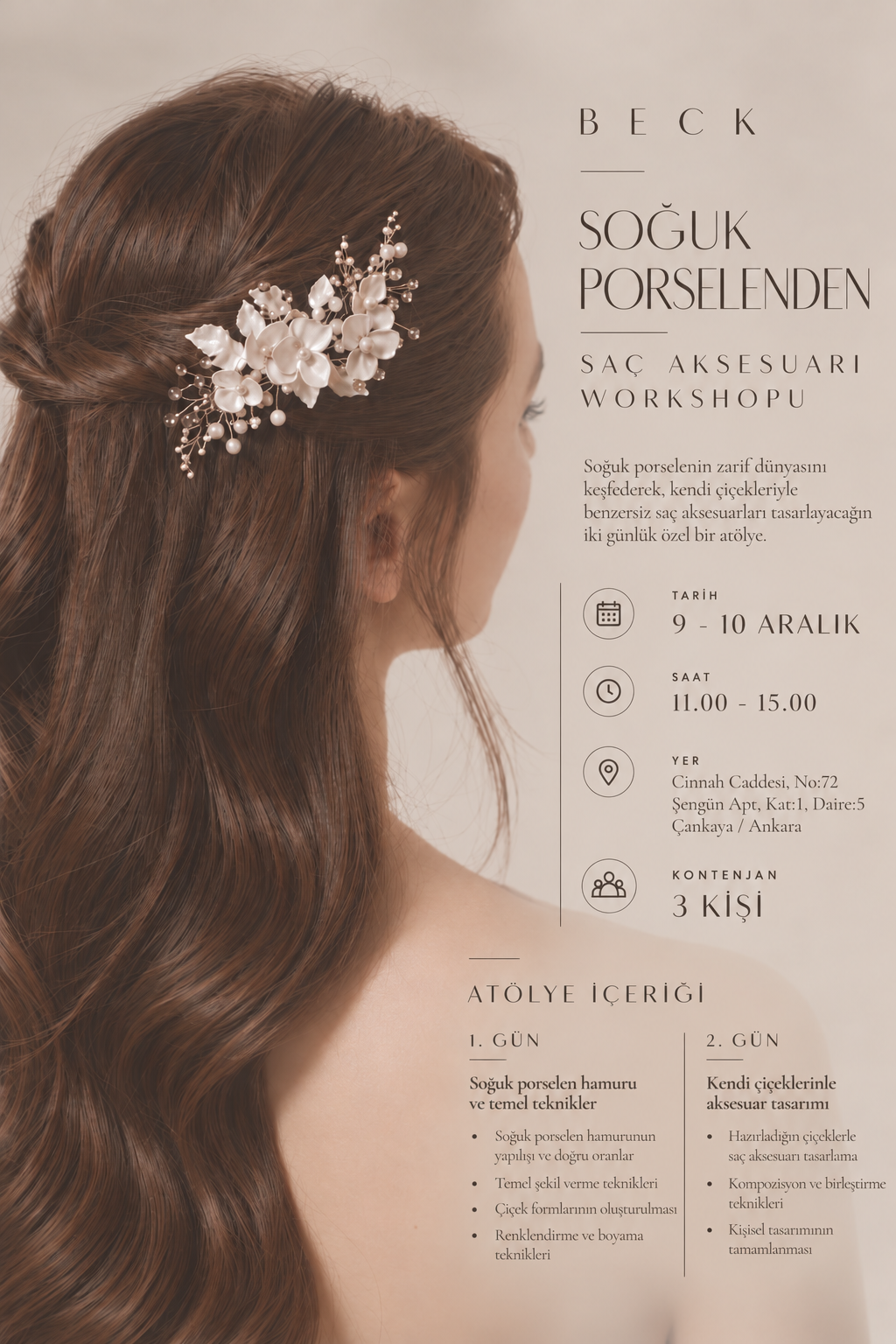 Soğuk Porselenden Saç Aksesuarı Tasarımı Workshopu (9-10 Aralık)